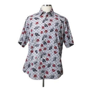 Trader Bay button down, short sleeve shirt 100% brushed cotton XL like new